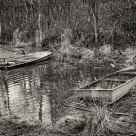 Two Boats in the Water on a Winter Day
